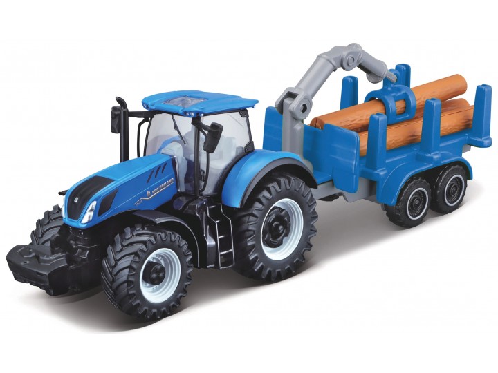 New Holland T7.315 HD with Log Trailer