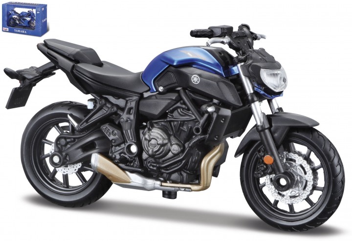 Yamaha MT-07 2018 Blauw/Zwart - 1:18