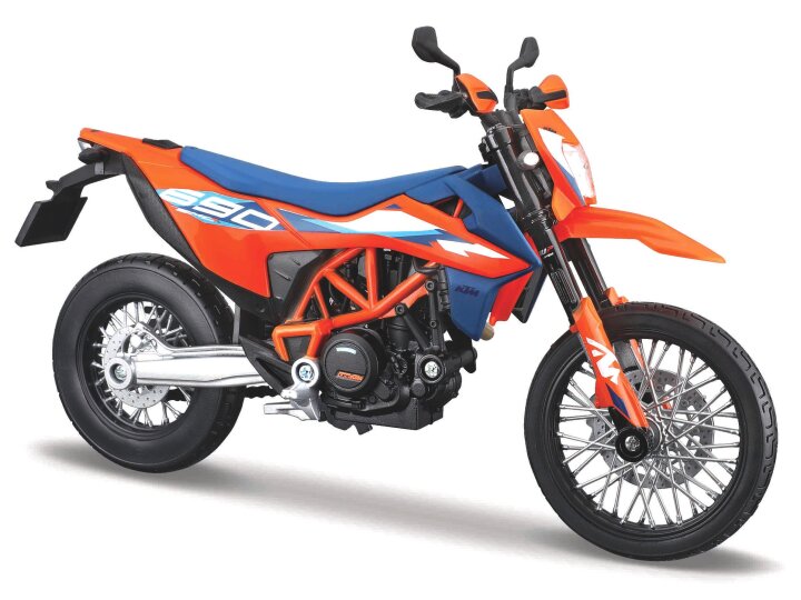 KTM 690 SMC R Oranje/Blauw/Wit - 1:18