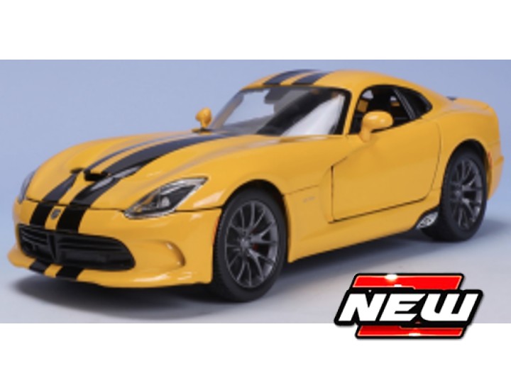 Dodge Viper SRT GTS 2013 Geel/Zwart - 1:18