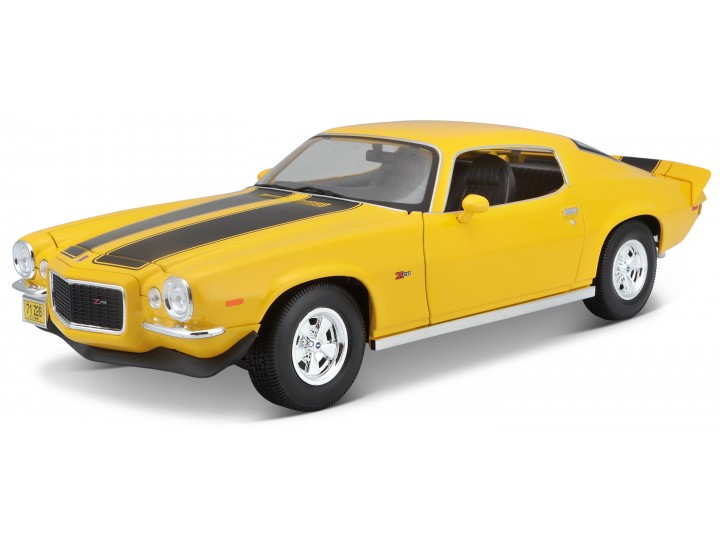 Chevrolet Camaro Z/28 1971 Geel/Zwart - 1:18