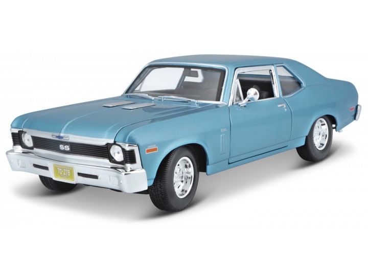 Chevrolet Nova SS Coupe 1970 Light Blue Metallic - 1:18