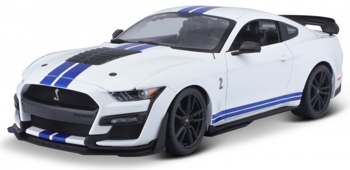 Ford Mustang Shelby GT500 2020 Wit/Blauw/Zwart - 1:18