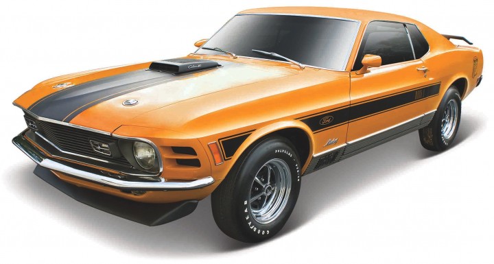 Ford Mustang Mach 1 1970 Oranje/Zwart - 1:18