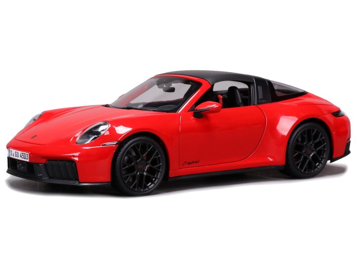 Porsche 911 (992.2) Targa 4 GTS Hybrid 2025 Rood - 1:18