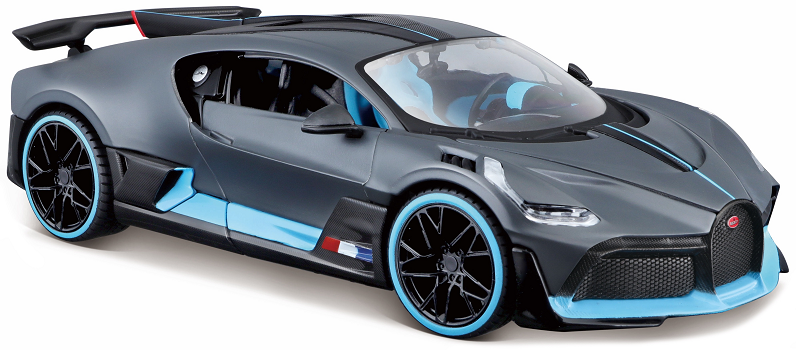 Bugatti Divo Special Edition Donkergrijs/Blauw - 1:24
