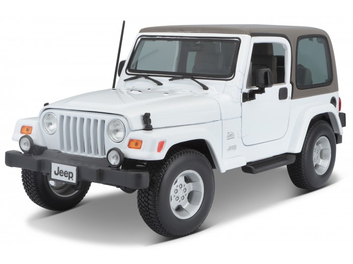 Jeep Wrangler Sahara Hard Top Wit/Beige - 1:18