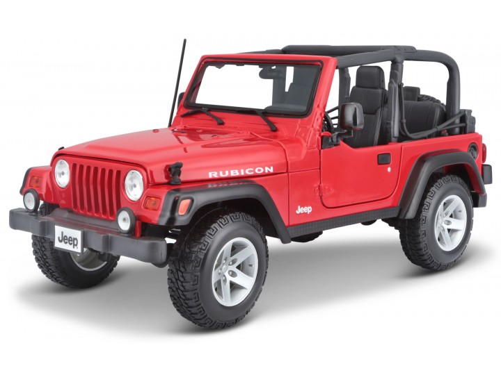 Jeep Wrangler Rubicon Rood - 1:18