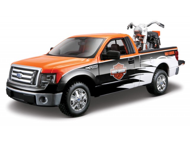 Ford F-150 met Motor Oranje/Wit - Harley Davidson
