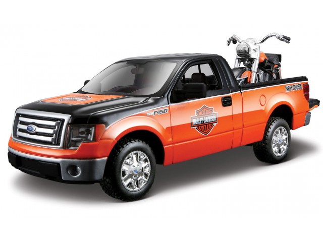Ford F-150 met Motor Oranje/Zwart - Harley Davidson