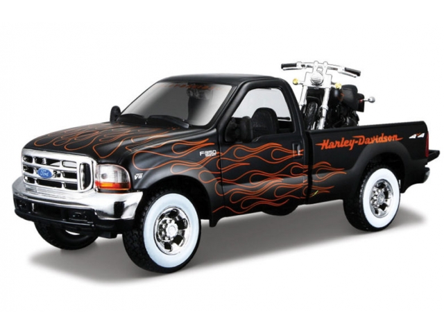 Ford F-350 Super Duty met Motor Zwart/Oranje - Harley Davidson