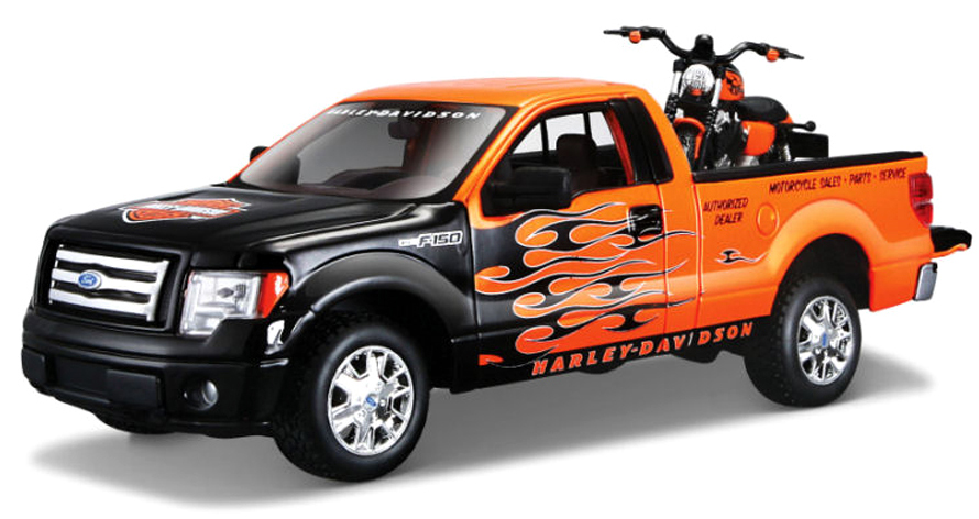 Ford F-150 STX met Motor Oranje/Zwart - Harley Davidson