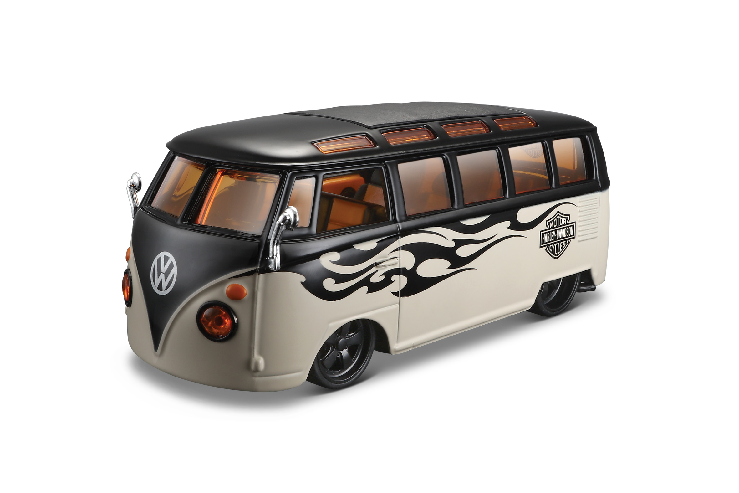 Volkswagen T1 Samba Van Creme/Zwart - Harley Davidson