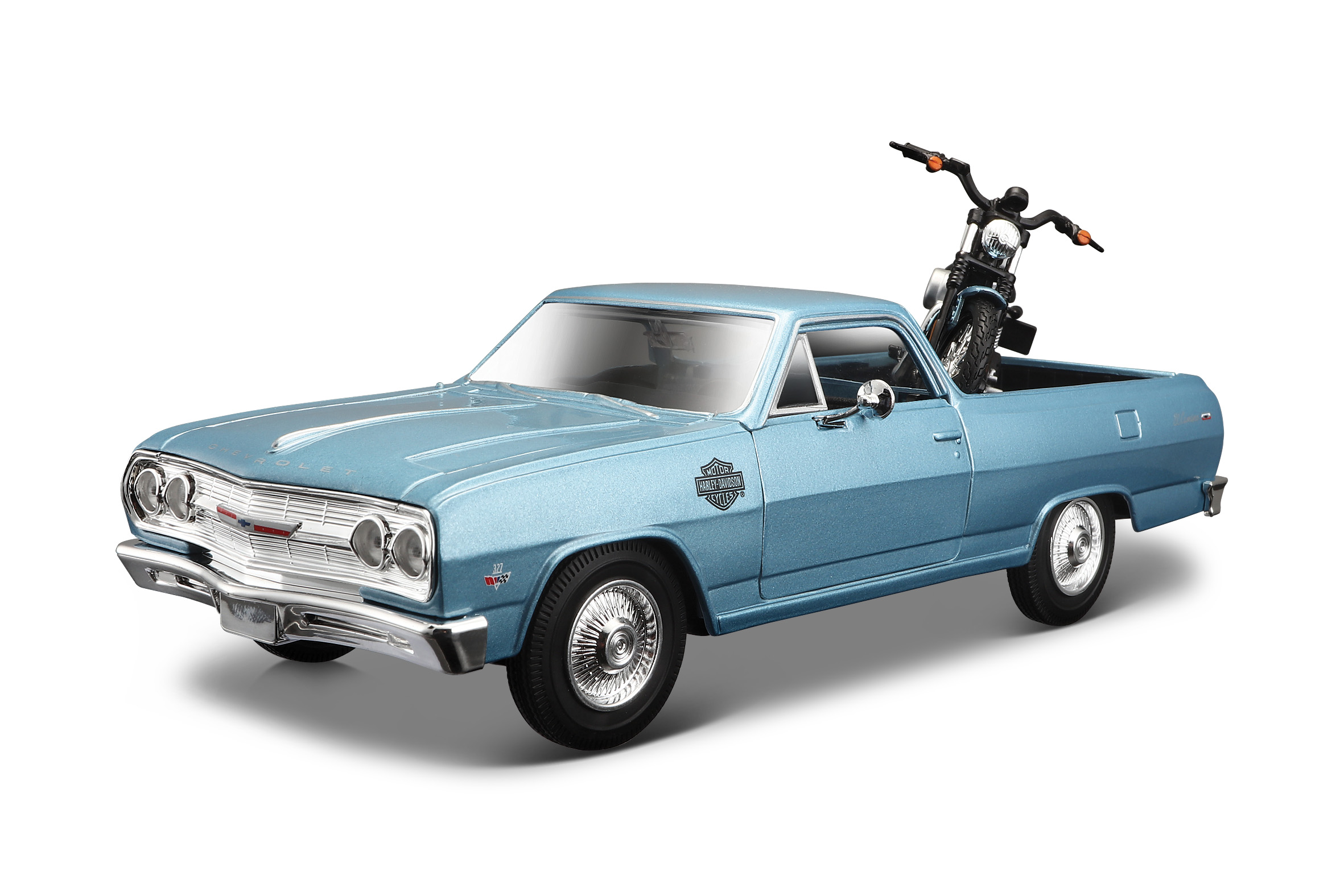 Chevrolet El Camino 1965 Blue + Motor - Harley Davidson