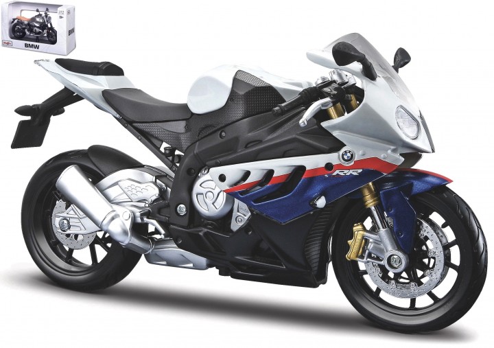 BMW S1000 RR Wit/Blauw/Rood - 1:12