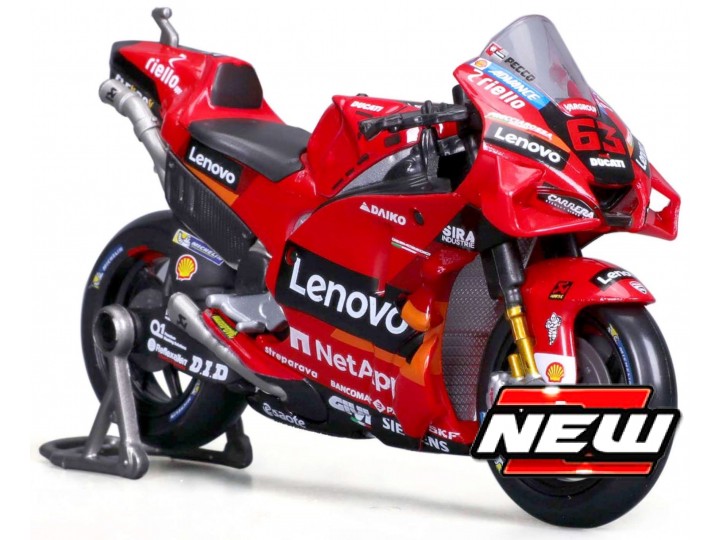 Ducati Desmosedici Lenovo Team GP22 No.63 Moto GP 2022 F. Bagnaia - 1:18