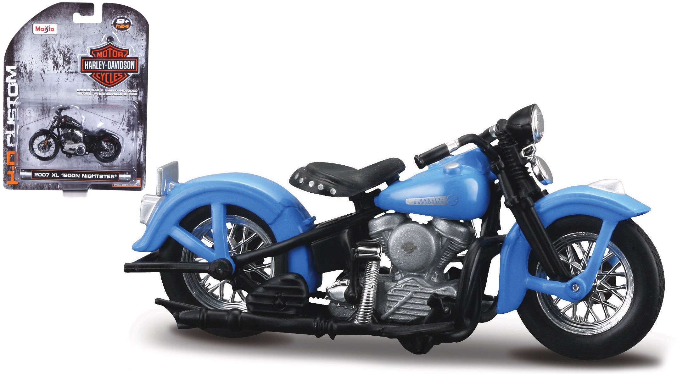 Harley-Davidson FL Panhead 1948 Blauw