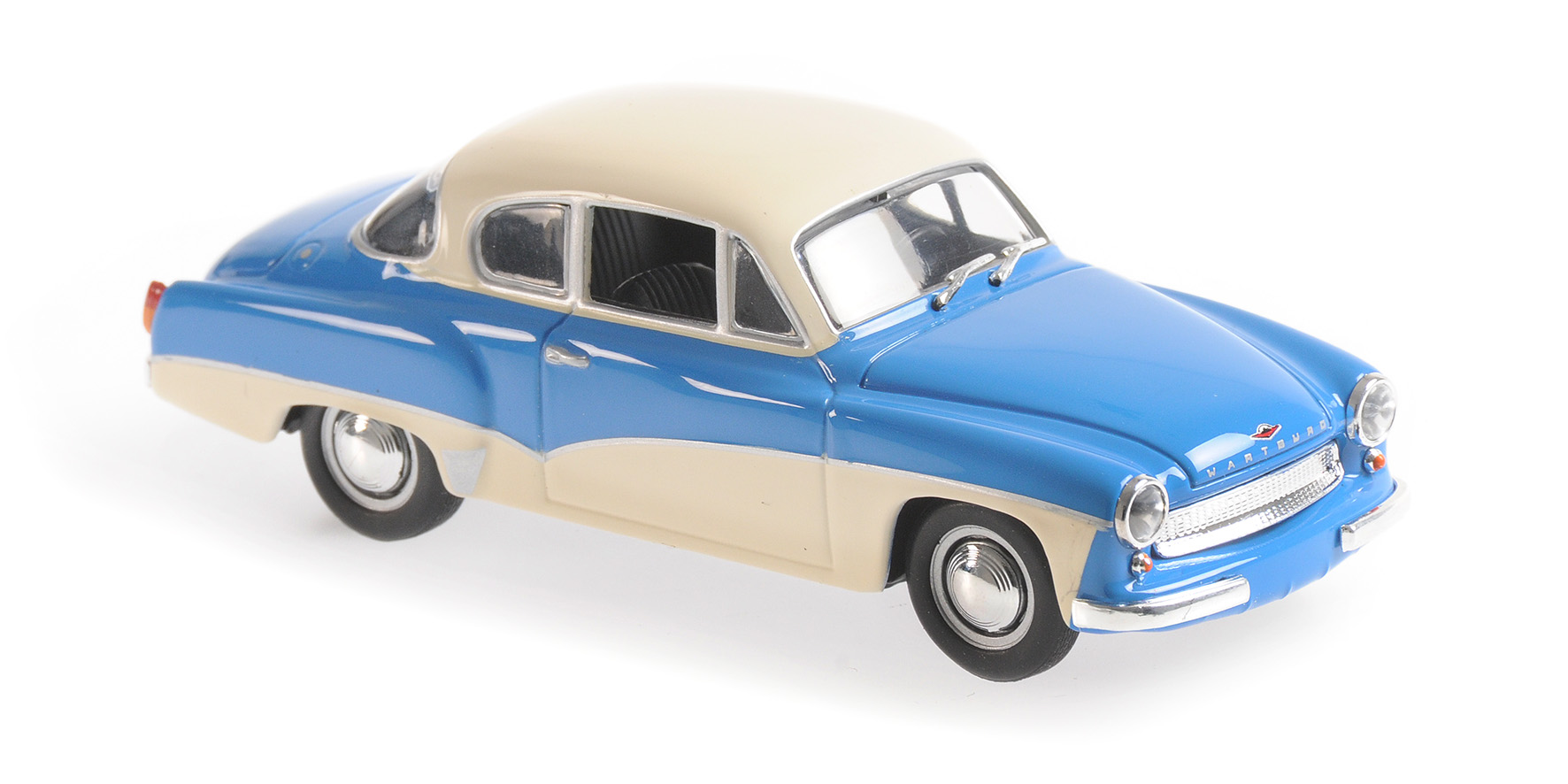 Wartburg A311 Coupe 1958 Blauw/Wit - 1:43