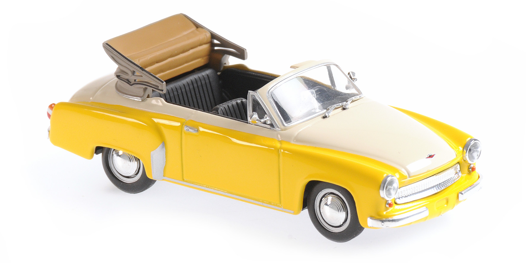 Wartburg A311 Cabriolet 1958 Geel/Wit - 1:43