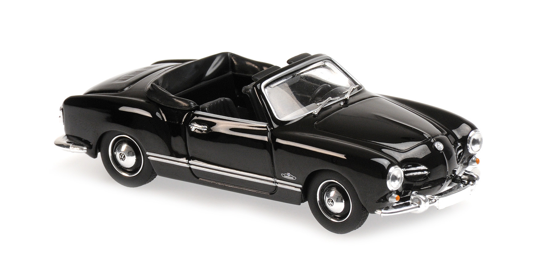 Volkswagen Karmann Ghia Cabriolet 1955 Zwart - 1:43