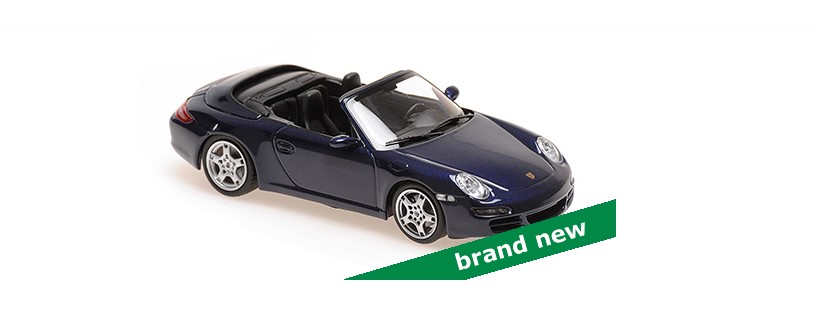 Porsche 911 (997) Carrera S Cabriolet 2005 Blauw Metallic - 1:43