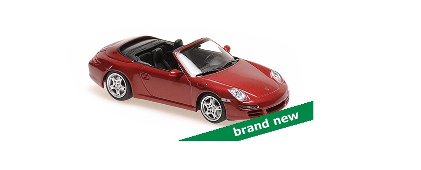 Porsche 911 (997) Carrera S Cabriolet 2005 Rood Metallic - 1:43
