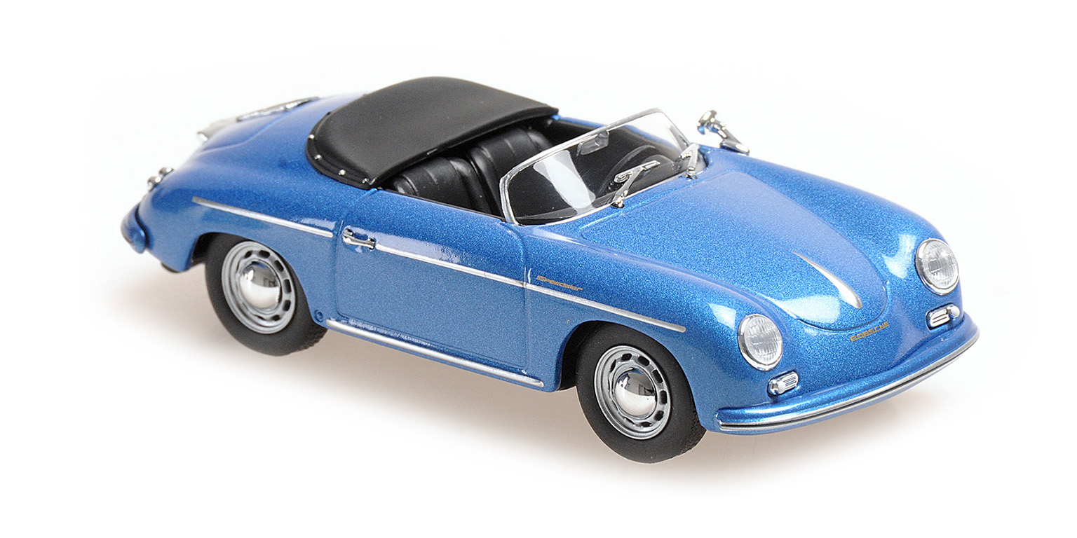 Porsche 356A Speedster 1956 Blauw Metallic - 1:43