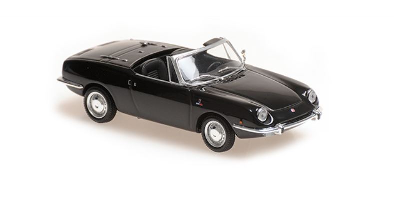 Fiat 850 Sport Spider 1968 Zwart - 1:43