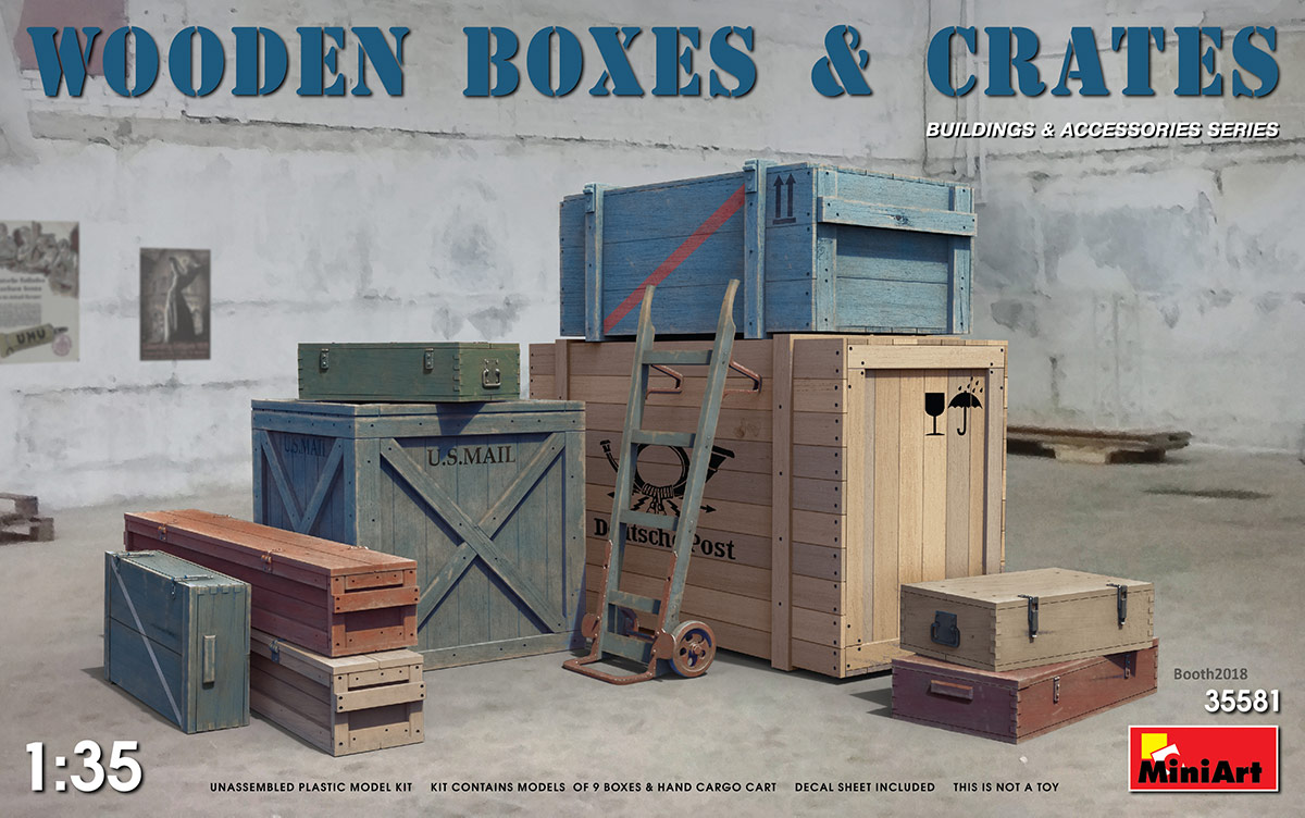 Wooden Boxes and Crates - 1:35