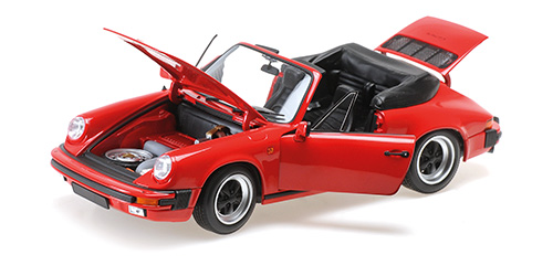Porsche 911 SC Cabriolet 1983 Rood - 1:18