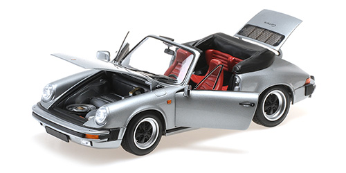 Porsche 911 Carrera Cabrio 1983 Grijs Metallic - 1:18