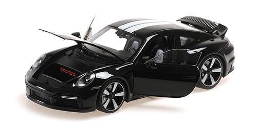 Porsche 911 (992) Sport Classic 2022 Zwart - 1:18