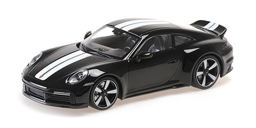 Porsche 911 (992) Sport Classic 2022 Zwart - 1:18
