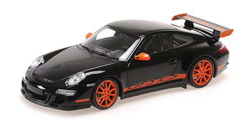 Porsche 911 (997) GT3 RS 2007 Zwart/Oranje - 1:18