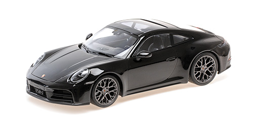 Porsche 911 (992.2) Carrera 2024 Zwart Metallic - 1:18