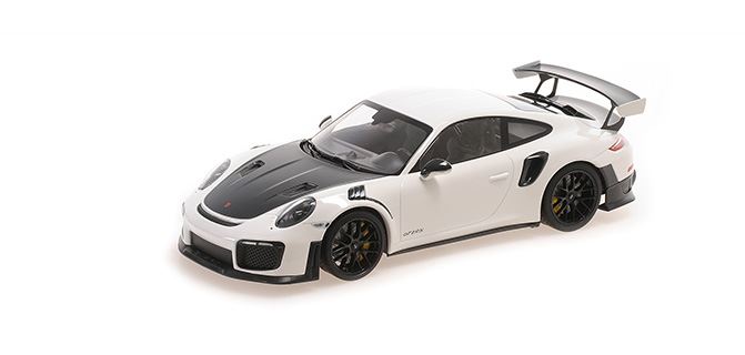 Porsche 911 (991.2) GT2 RS 2019 Wit met Zwarte wielen - 1:18