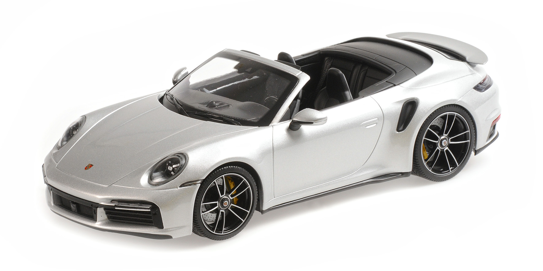 Porsche 911 (992) Turbo S Cabriolet 2020 Zilver Metallic - 1:18