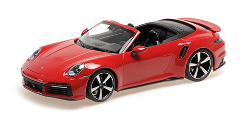 Porsche 911 (992) Turbo S Cabriolet 2020 Rood - 1:18