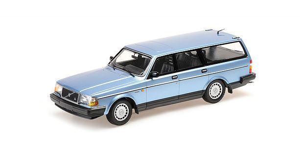 Volvo 240 GL Break 1986 Blauw Metallic - 1:18
