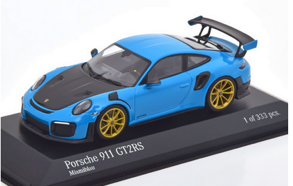 Porsche 911 GT2 RS Weissach 2018 Miami Blue - 1:43