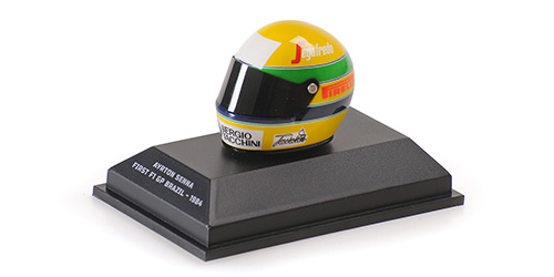 Helmet First F1 GP Brazil 1984 A. Senna - 1:8