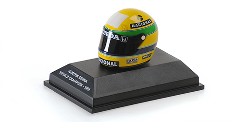 Helmet World Champion 1991 A. Senna - 1:8