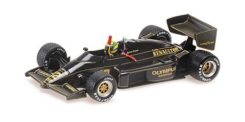 Lotus Renault 97T with rain tires 1st Career Win Dirty version Portugal GP 1985 A. Senna - 1:43