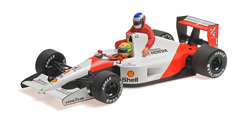McLaren Honda MP4/6 Mexico GP 1991 A. Senna with J. Alesi riding - 1:18