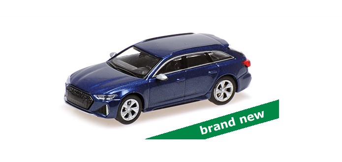 Audi RS6 Avant 2019 Blauw Metallic - 1:87