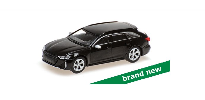 Audi RS6 Avant 2019 Zwart Metallic - 1:87