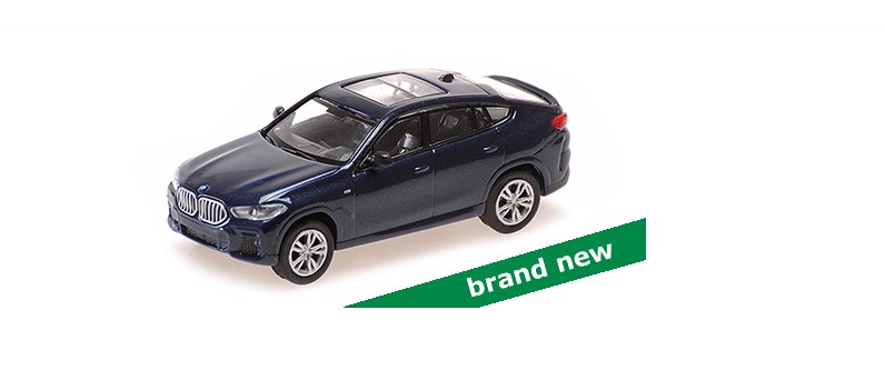 BMW X6 2020 Blauw Metallic - 1:87