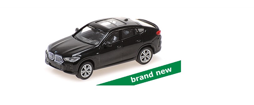 BMW X6 2020 Zwart Metallic - 1:87