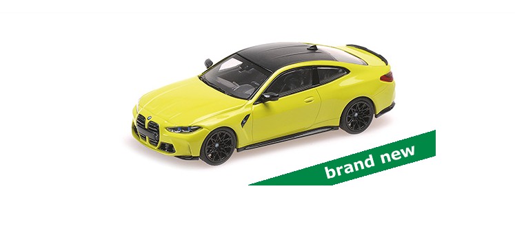 BMW M4 2020 Geel - 1:87