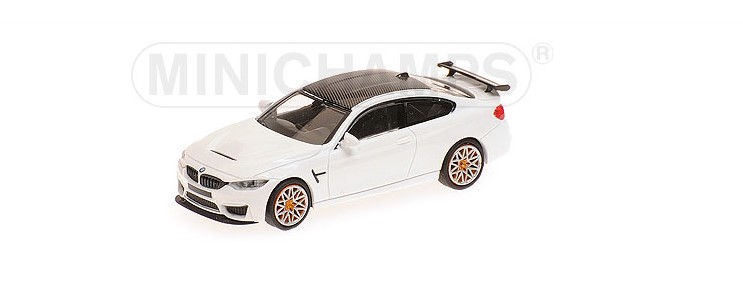 BMW M4 GTS 2016 Wit met Oranje wielen - 1:87
